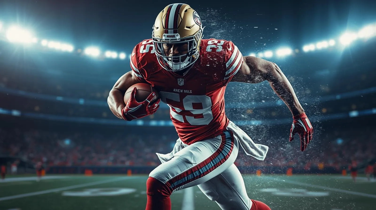 Custom football jerseys and team kits.