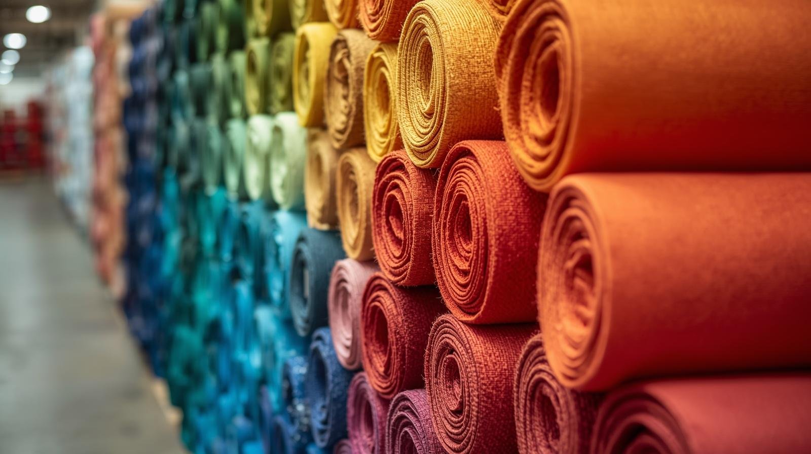 Premium fabric materials for clothing manufacturing.